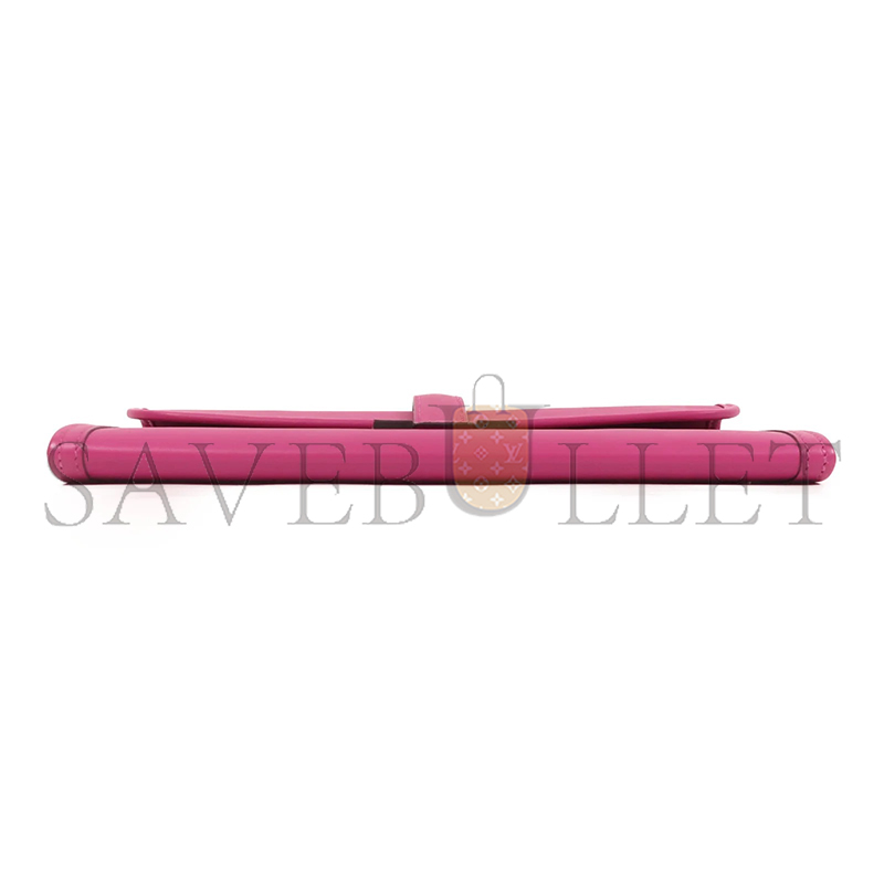 H**me5 master swift leather jige elan 29 clutch bag in magnolia pink (29*15.5*3cm)